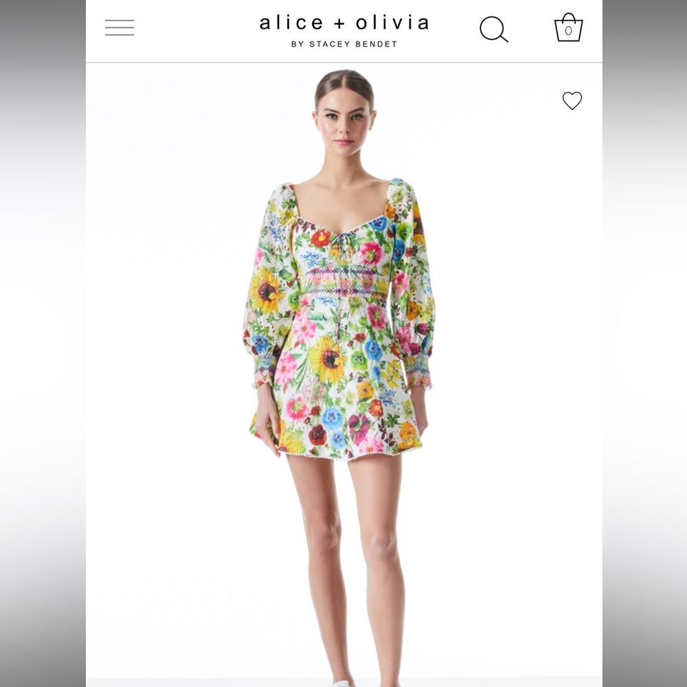 Alice + Olivia Crawford Sweetheart Mini Dress